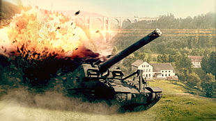 black army tank, World of Tanks, spg, T92, video games