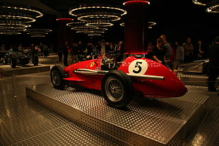 vintage red and white vehicle, car, Ferrari, Classic Ferrari