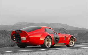 red and black car bed frame, car, Shelby Cobra HD wallpaper