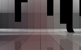 gray, pink, and and purple floor tiles