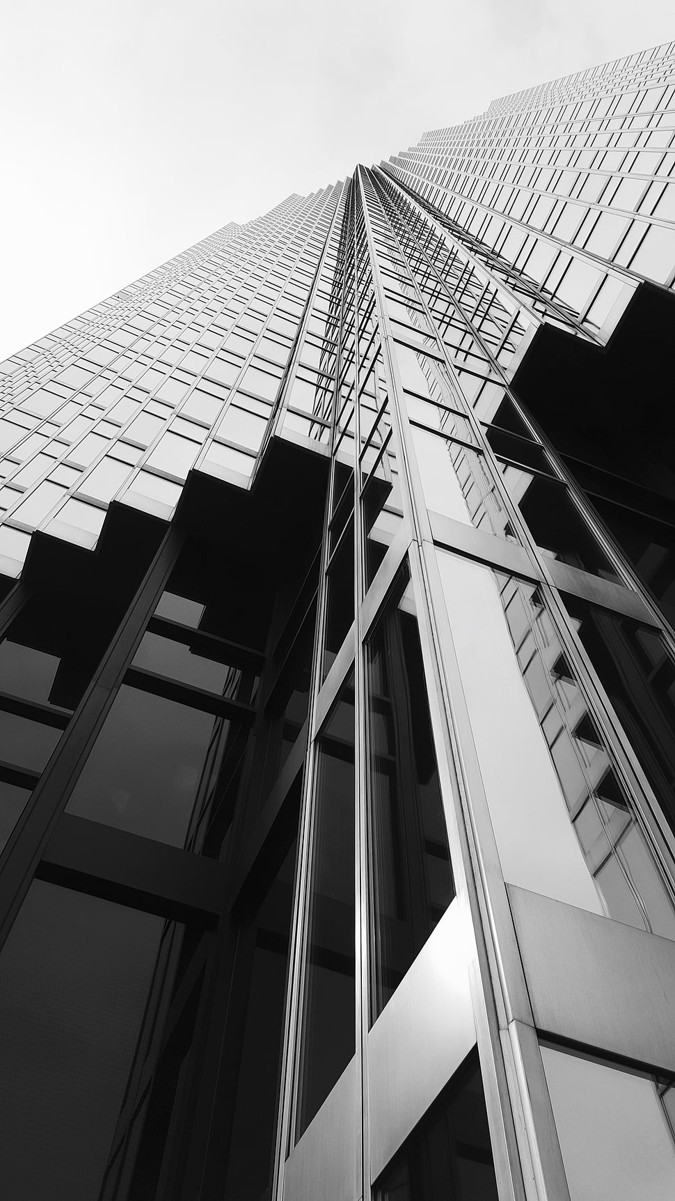 gray building, downtown, minimalism HD wallpaper
