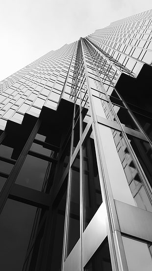 gray building, downtown, minimalism
