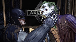 Batman and Joker fan art, Batman, Joker, Batman: Arkham Asylum, video games HD wallpaper