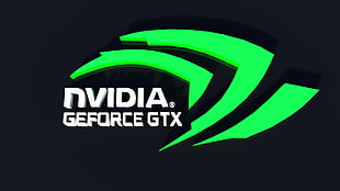 black background with nvidia geforce gtx text overlay, Nvidia, Nvidia GTX HD wallpaper