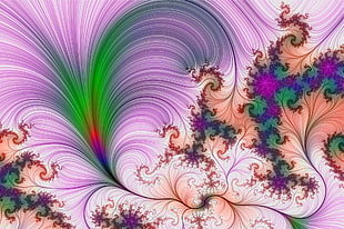 pink and purple floral painting