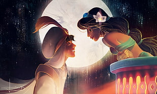 Disney Jasmine and Alladin graphics HD wallpaper