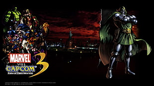 Marvel Capcom 3 digital wallpaper, comics, Marvel vs. Capcom 3, Dr. Doom, video games