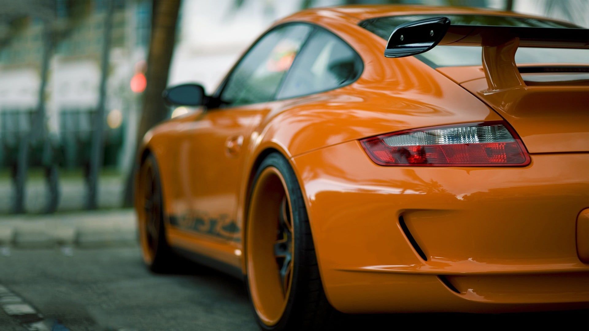 orange coupe, Porsche, Porsche 911, car, orange