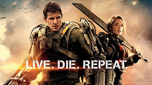 Edge of Tomorrow poster, Edge of Tomorrow, Tom Cruise, Emily Blunt, movie poster HD wallpaper