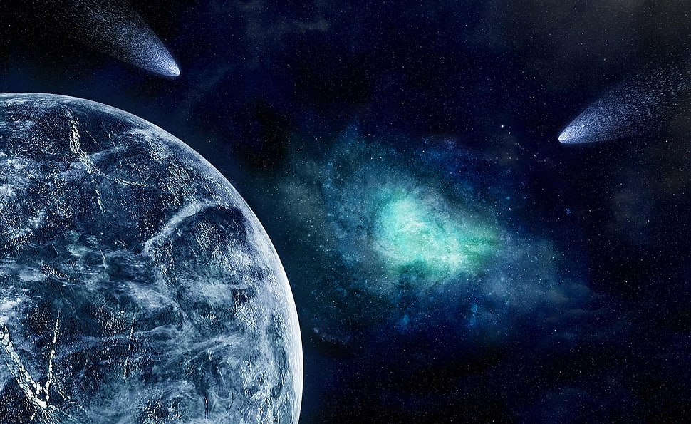 galaxy digital wallpaper HD wallpaper