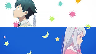 male and female cartoon anime characters collage, Eromanga-sensei, Izumi Sagiri, Izumi Masamune HD wallpaper