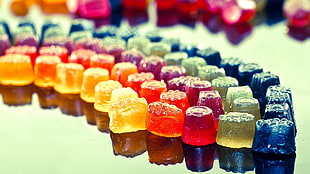assorted-color candies