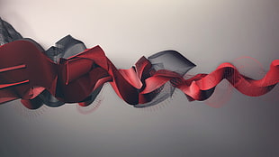 red and gray 3D abstract illustration, artwork