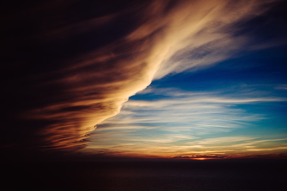 white and brown clouds HD wallpaper