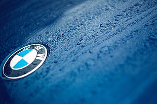 BMW logo on black surface