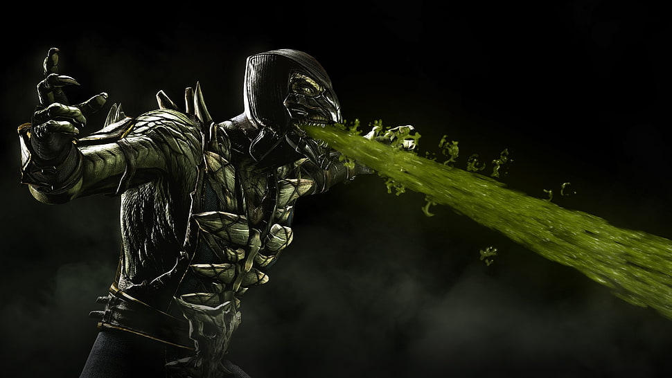 movie character illustration, Mortal Kombat X, Reptile (Mortal Kombat) HD wallpaper