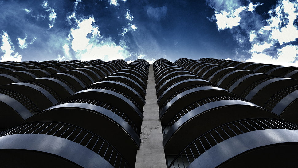 gray concrete building, Building, Facade, Architecture HD wallpaper