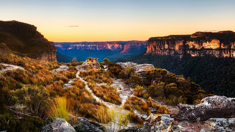 landscape photography of mountain, nature, landscape, mountains, Australia HD wallpaper