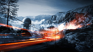 red and black car painting, Battlefield 3, war