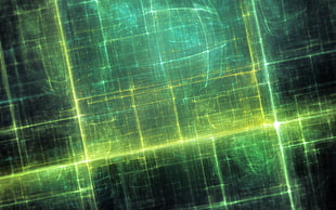 green and black abstract 3D art digital wallpaper
