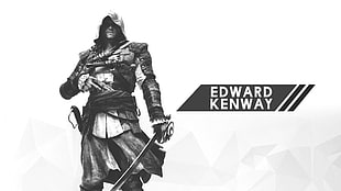 Edward Kenway digital wallpaper, Assassin's Creed, digital art, minimalism, 2D HD wallpaper