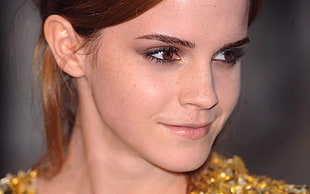 Emma Watson, Emma Watson, face, brown eyes, women