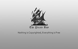 The Pirate Bay, typography, piracy, pirates, simple background