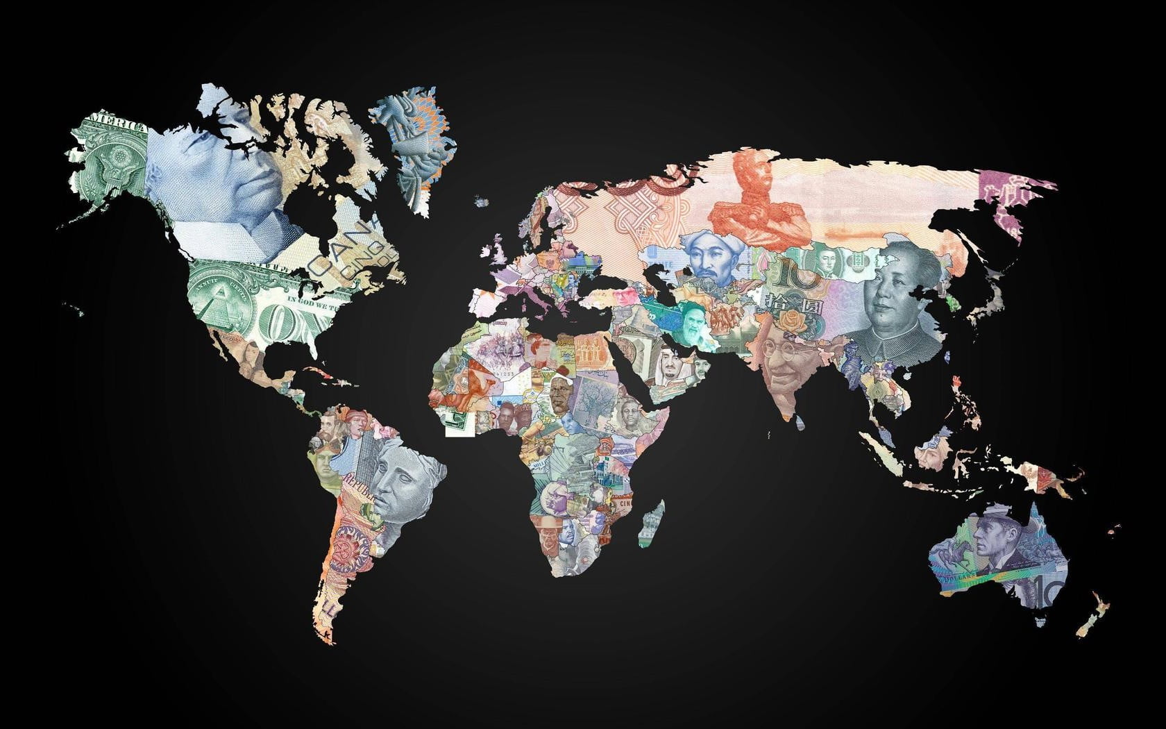World map illustration, money, countries HD wallpaper | Wallpaper Flare