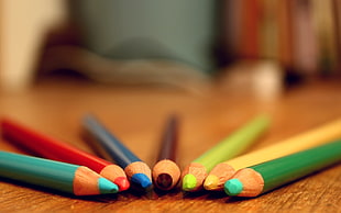 several coloring pencils