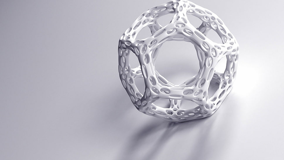 white 3d effect HD wallpaper