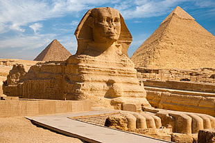 Sphinx, Egypt, sphynx, pyramid, Egypt, old building