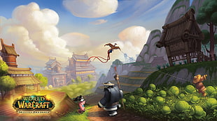 World of Warcraft Mist of Pandaria digital wallpaper,  World of Warcraft, World of Warcraft: Mists of Pandaria, video games HD wallpaper