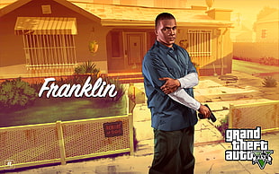 Grand Theft Auto Five Franklin illustration