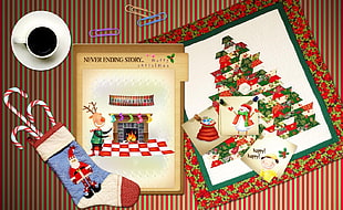 assorted Christmas decors HD wallpaper
