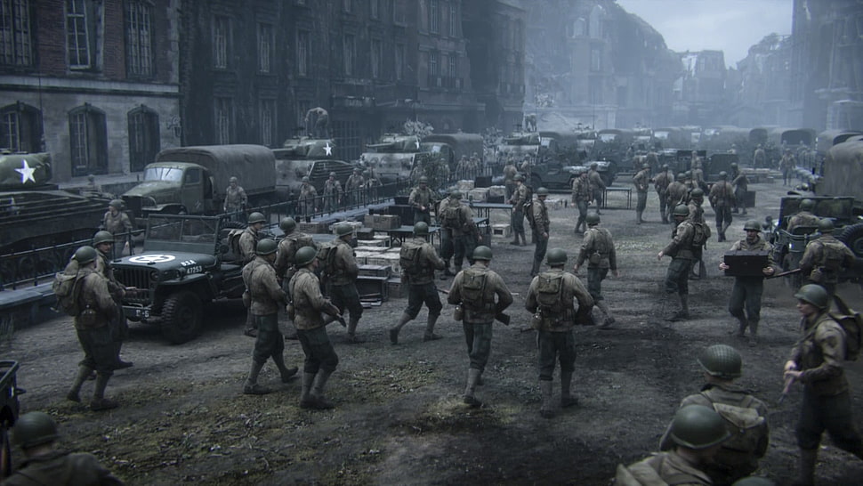 soldier lot, Call of  Duty WWII, World War II, soldier, Call of Duty HD wallpaper