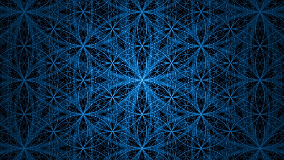 blue graphic art HD wallpaper