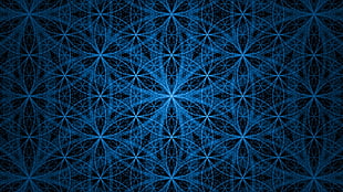 blue graphic art HD wallpaper