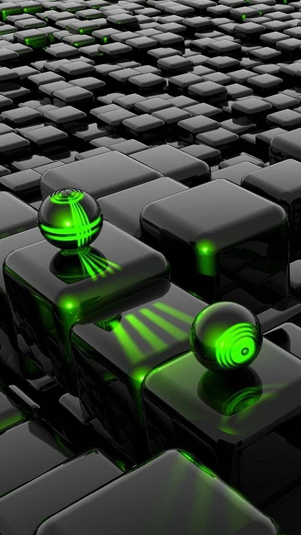 green and red electronic device HD wallpaper