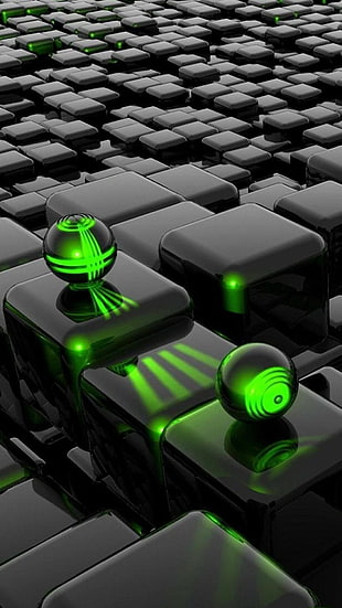 green and red electronic device