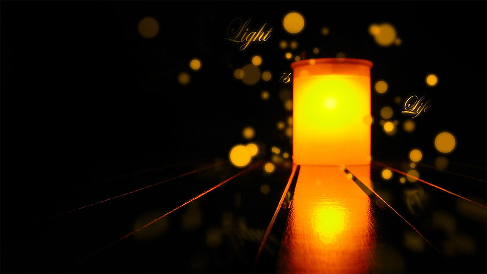 yellow LED light HD wallpaper