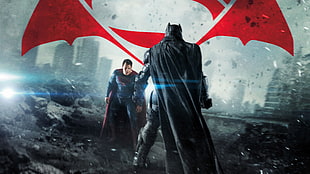 Batman vs. Superman digital wallpaper