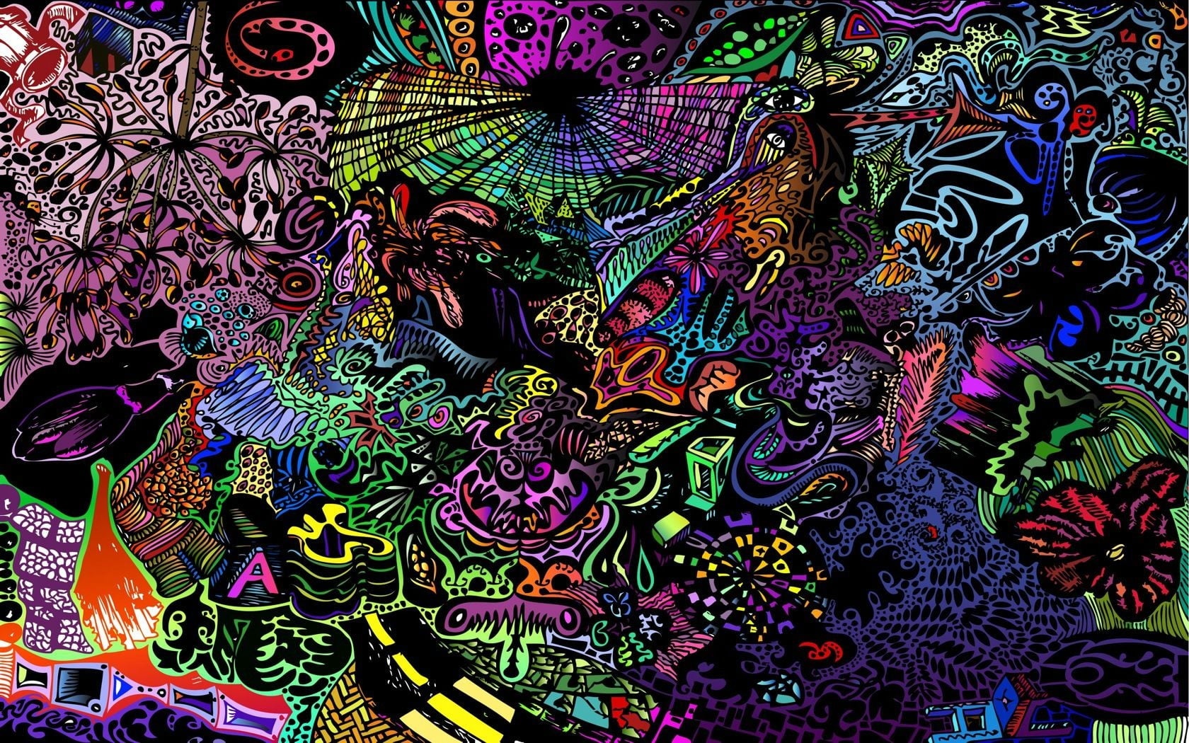 assorted-color abstract graphic artwork