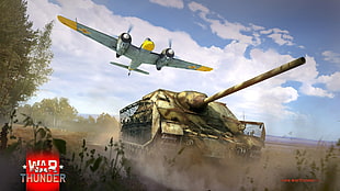 War Thunder game application screenshot, War Thunder, tank, airplane, Gaijin Entertainment HD wallpaper