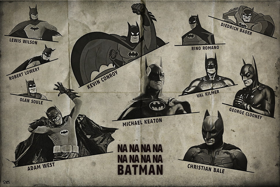 Batman evolution character poster HD wallpaper