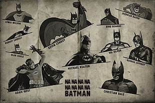 Batman evolution character poster
