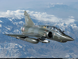 black and gray fighter plane, Mirage 2000, jet fighter, airplane, aircraft