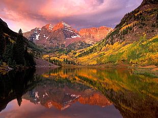 Mountains,  Autumn,  Reflection,  Distance HD wallpaper
