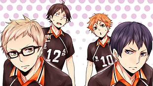anime volleyball team illustration, Haikyuu, Haikyuu!!