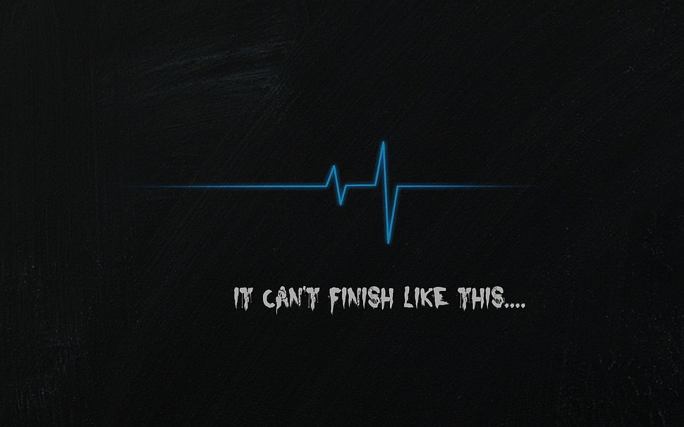 white text on black background, sad, black, pulse, heartbeat HD wallpaper