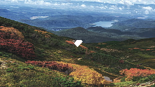 hill aerial photo, landscape, mountains
